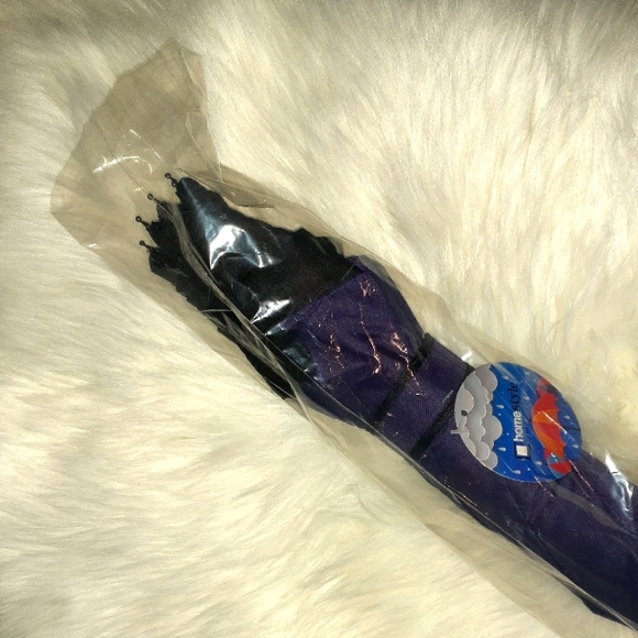 Reverse Folding Umbrella Men Women C Handle Windproof Double Layer Purple - Picture 2 of 3